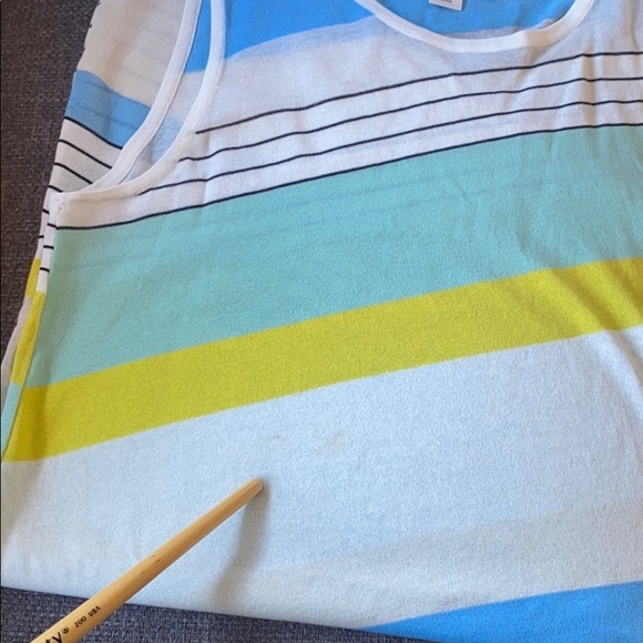 Diane Von Furstenburg Stripe Asymmetrical Top - Picture 15 of 15